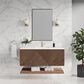 James Martin Vanities Marcello 48" Wall Mounted Single Bathroom Vanity in Chestnut with Single Hole 3 cm White Zeus Quartz Top and Rectangular Sink, , large