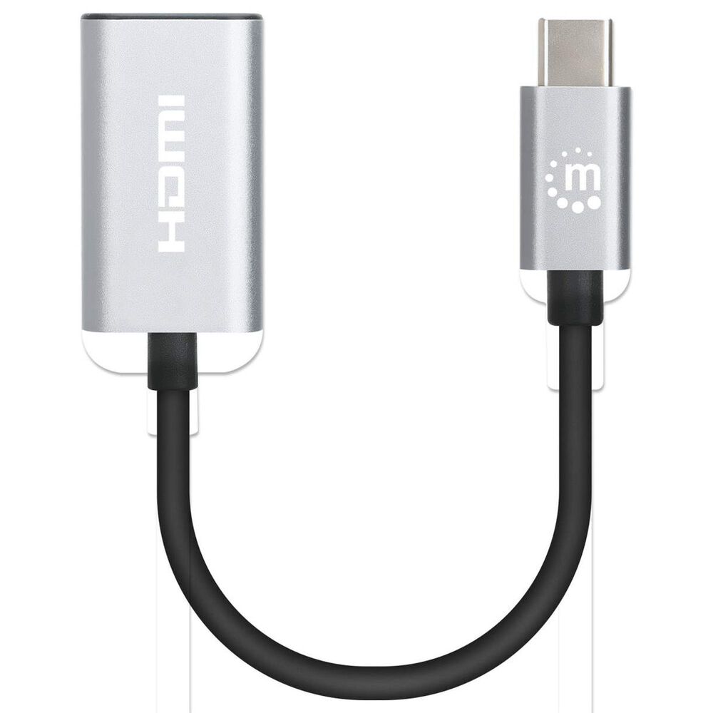 Manhattan 4K USB-C to HDMI Adapter in Space Gray, , large