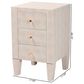 Baxton Studio Leyna 3-Drawer End Table in Beige, , large