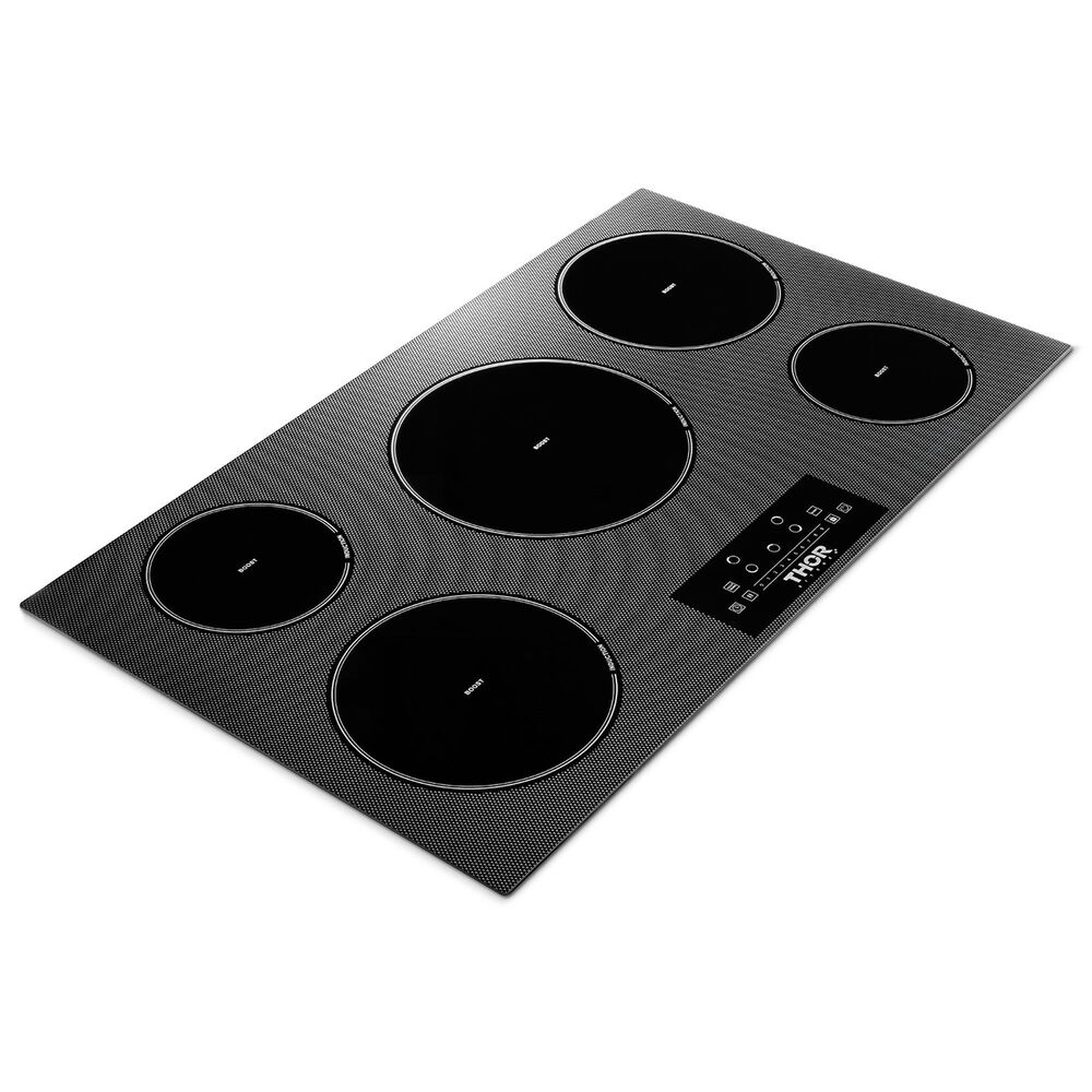 Thor Kitchen 36" Induction Cooktop with 5-Elements in Black, , large