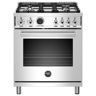 Bertazzoni Professional 30" Dual Fuel Range in Stainless Steel, , large