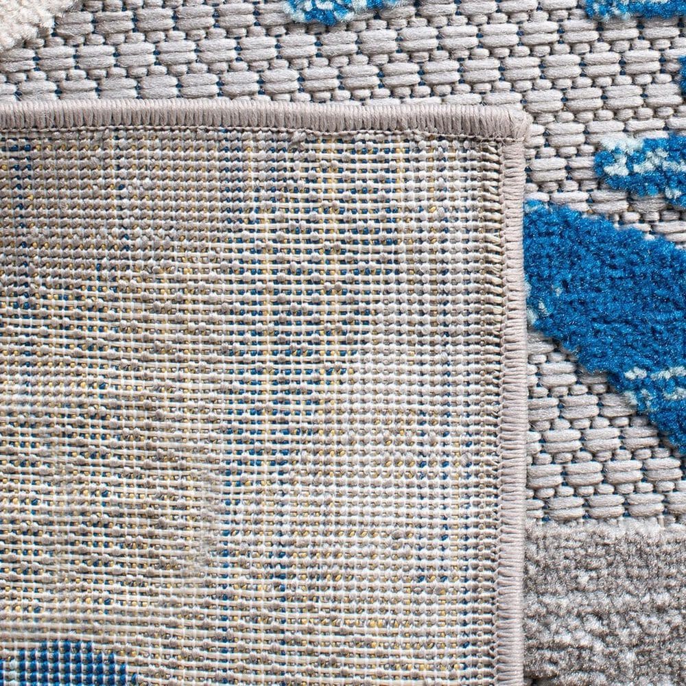 Safavieh Cabana CBN800F 4&#39; Square Grey and Blue Indoor/Outdoor Area Performance Rug, , large