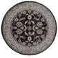 Amer Rugs Alexandria 6"7" Round Black and Ivory Area Rug, , large