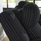 Ashley Forest Lake Power Reclining Loveseat with Console and Adjustable Headrest in Black Velvet, , large