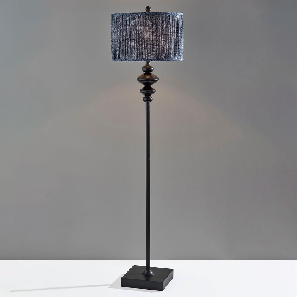 Adesso Samira Floor Lamp in Black, , large