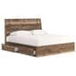 Ashley Chirason King Panel Bed with Storage in Brown, , large