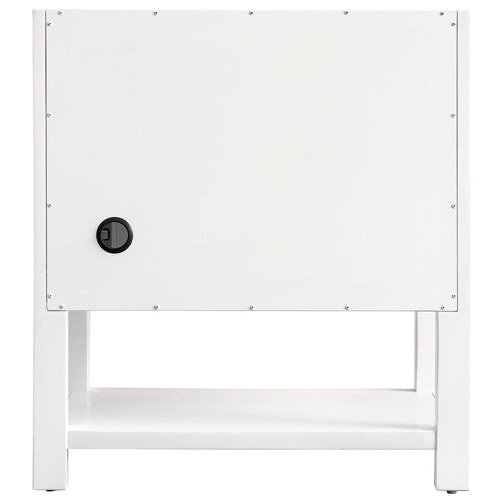 James Martin Vanities Breckenridge 30&quot; Single Bathroom Vanity in Bright White with 3 cm Victorian Silver Quartz Top and Rectangular Sink, , large