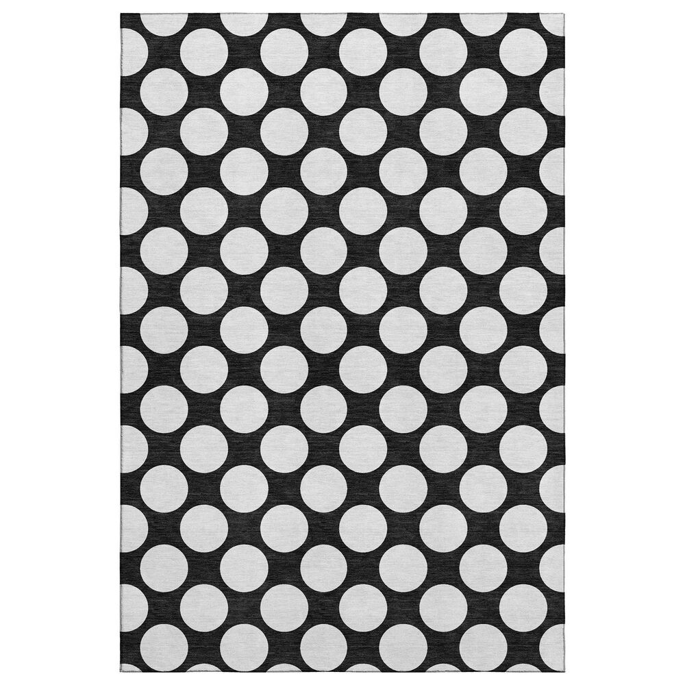 Dalyn Rug Company The Reserve TR13 Black 9" x 12" Indoor/Outdoor Area Rug, , large