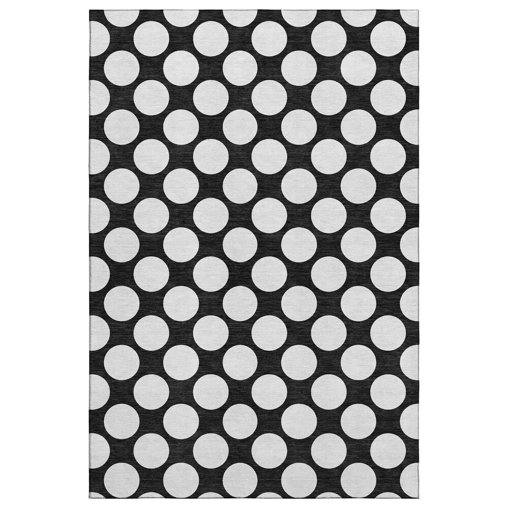Dalyn Rug Company The Reserve TR13 Black 9" x 12" Indoor/Outdoor Area Rug, , large