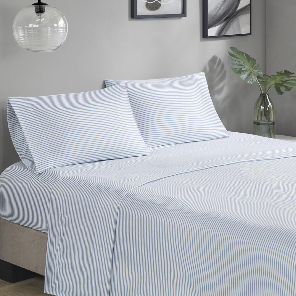 Hampton Park Jaxon 7-Piece Queen Comforter Set with Bed Sheets in Blue and Grey, , large