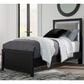 Ashley Maeling Twin Upholstered Panel Bed in Black and Gray, , large