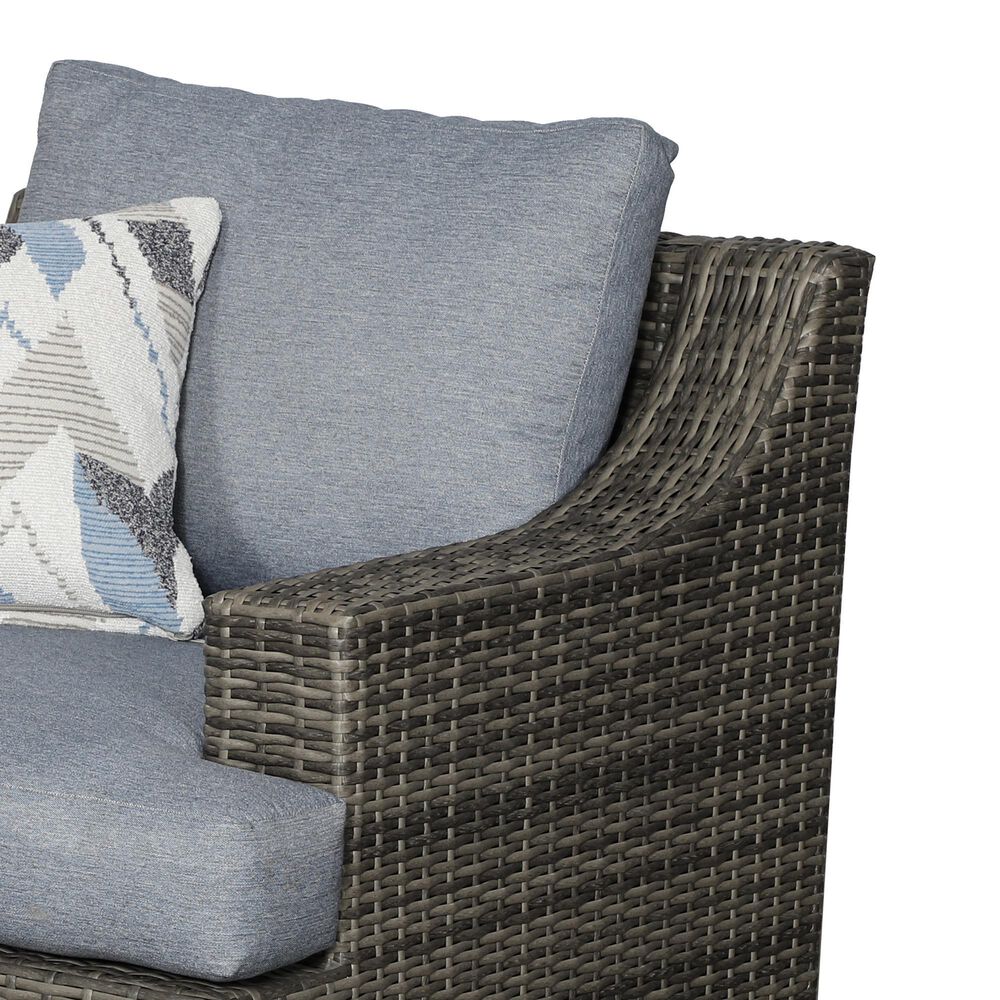 Summit Home Nantucker Bay Swivel Chair in Double Duck Washed Denim, , large