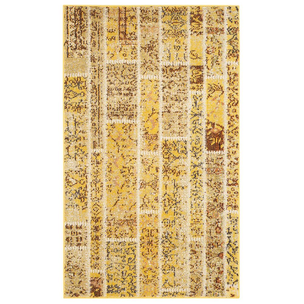 Safavieh Monaco MNC216K-3 3" x 5" Yellow/Multi Area Rug, , large