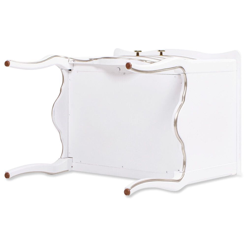 Jennifer Taylor Home Court Side Table in Soft White and Gold, , large