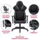 CorLiving Reaper Gaming Chair in Black and Grey, , large