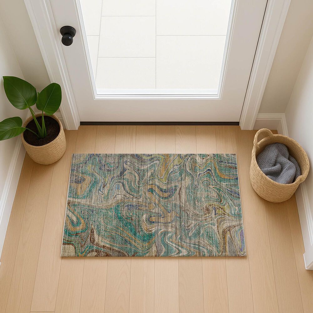 Dalyn Rug Company Nexus NX6 Teal 2'6" x 3'10" Area Rug, , large