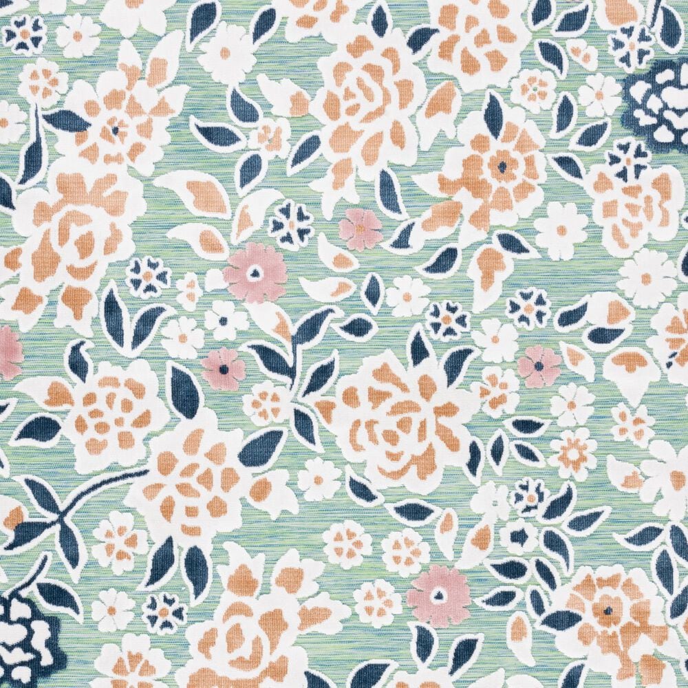 Safavieh Cabana CBN485N 5&#39;1&quot; x 7&#39;6&quot; Green and Navy Indoor/Outdoor Area Performance Rug, , large