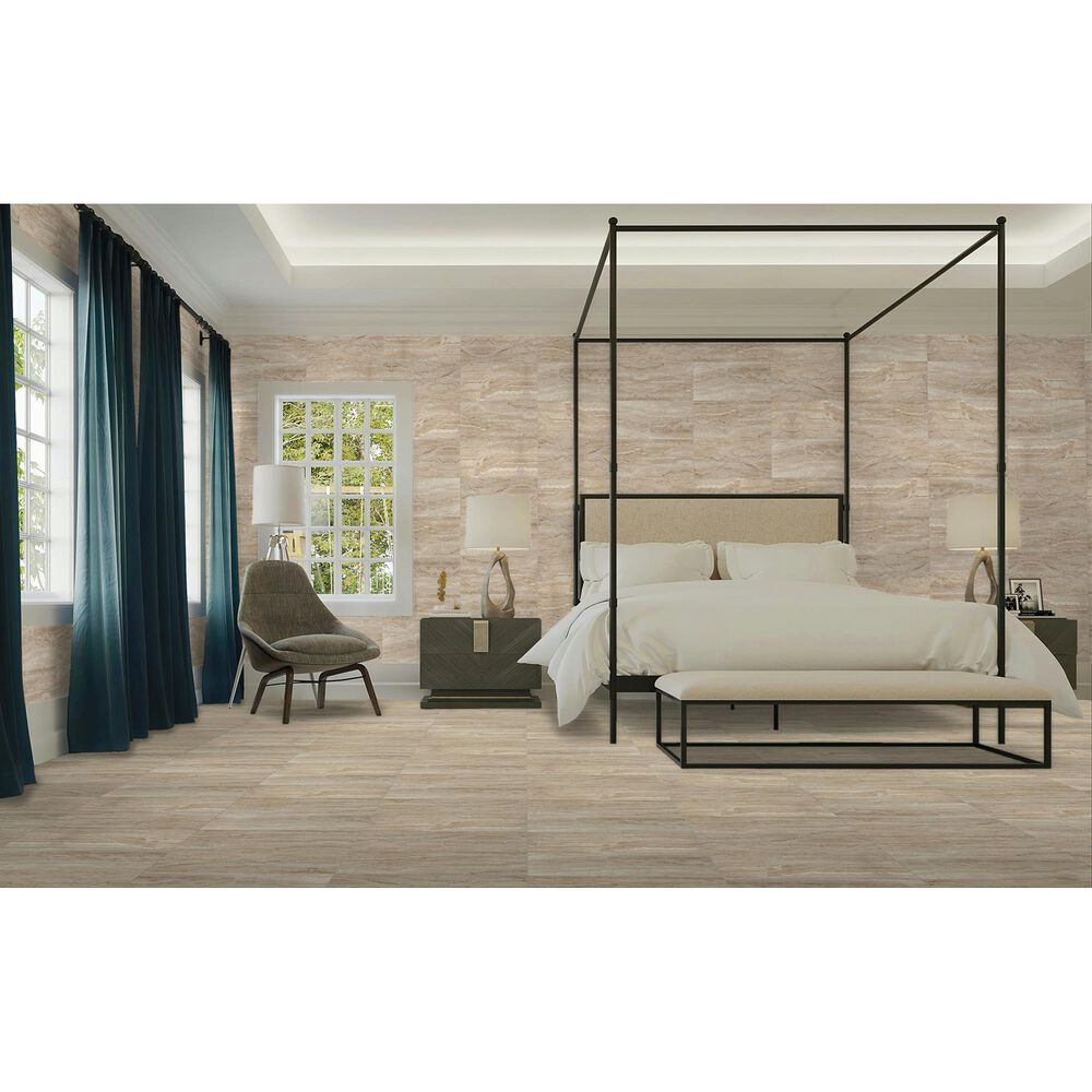 Dal-Tile Marble Attache Travertine 12&#39;&#39; x 24&#39;&#39; Porcelain Tile, , large