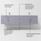 Lexora Home Geneva 80" Double Bathroom Vanity in Dark Grey with 2 cm White Quartz Top and Rectangular Sinks, , large