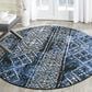 Safavieh Adirondack ADR111A-4R 4" x 4" Silver/Black Round Rug, , large