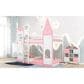 Hearth and Haven Twin over Twin Castle Bunk Bed in Pink, , large