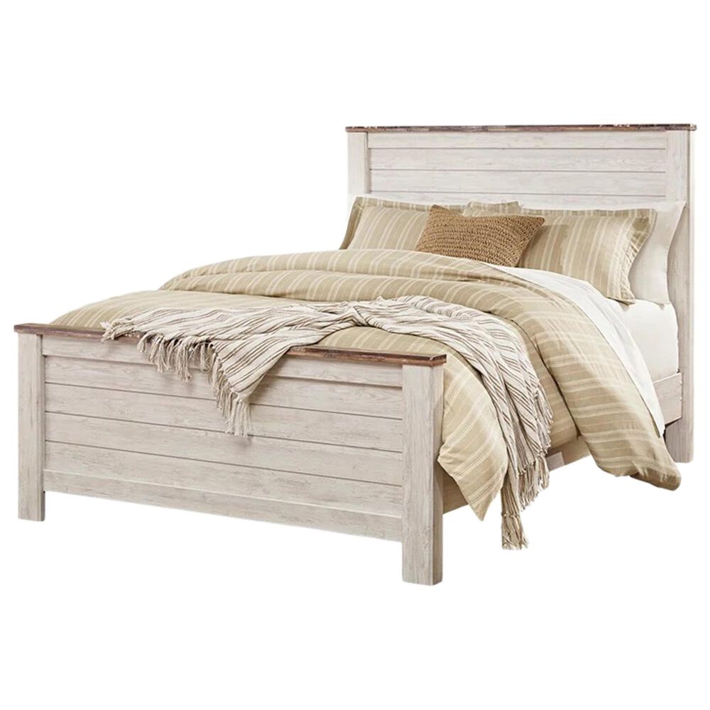 Signature Design by Ashley Willowton 3-Piece Queen Bedroom Set in Whitewash, , large