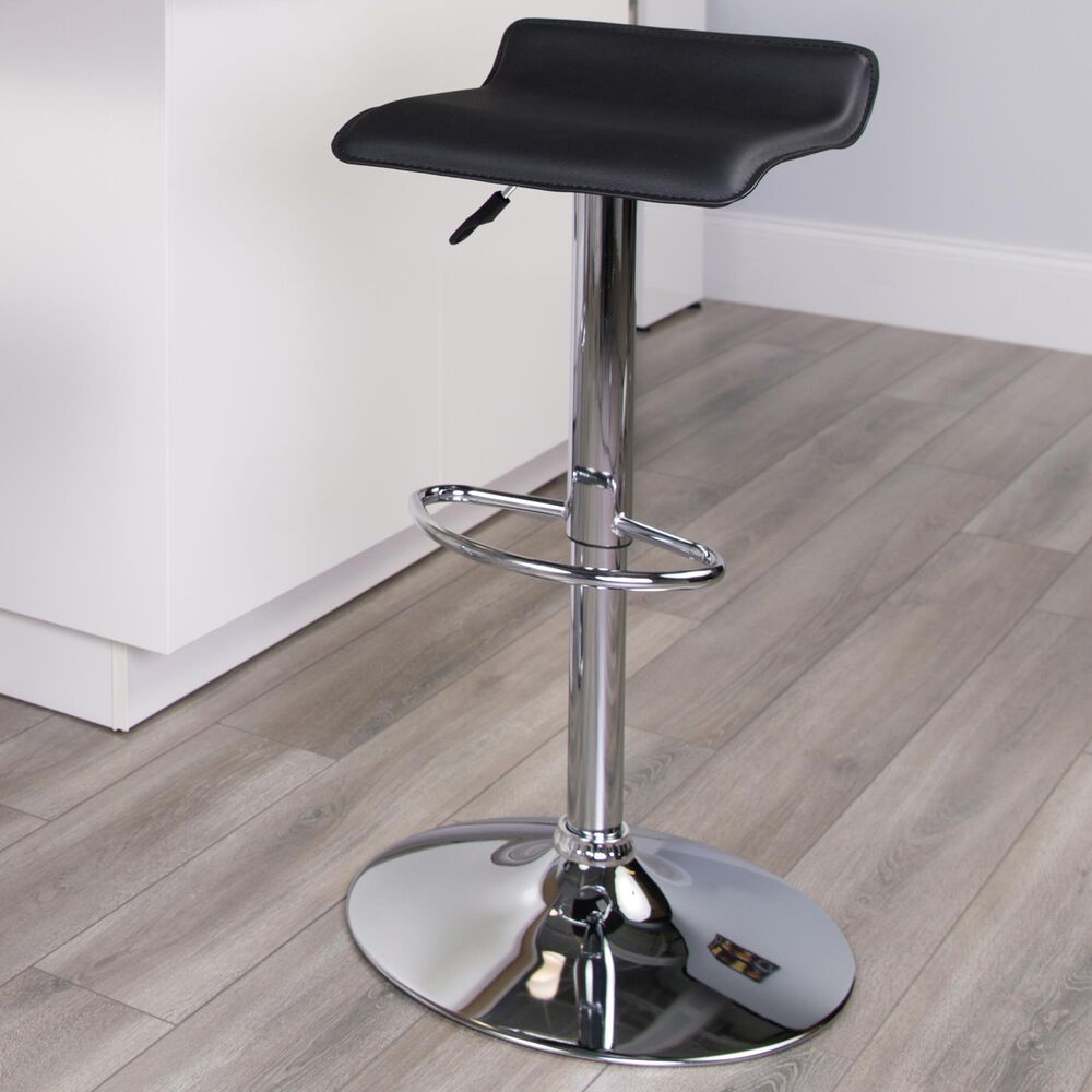 Flash Furniture Adjustable Barstool in Black, , large