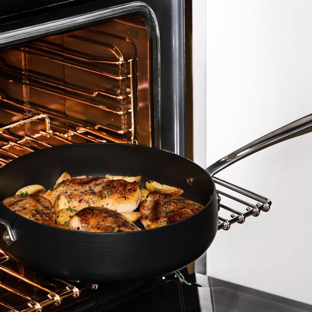 All-Clad HA1 Expert 4-Quart Nonstick Saute Pan with Lid in Black, , large