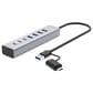 Manhattan 7-Port USB 3.0 Type-C/Type-A Combo Hub 3+4 in Space Gray, , large