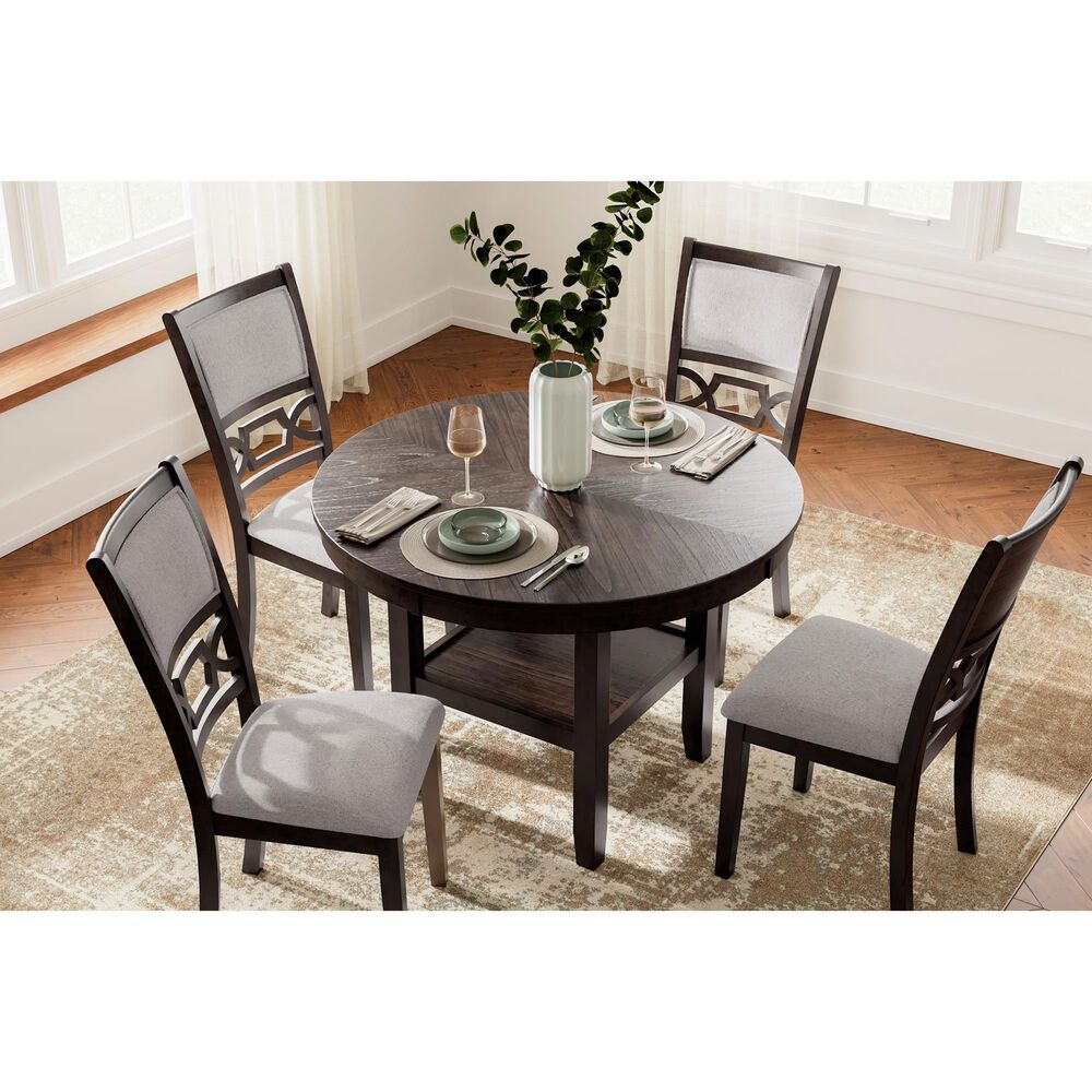 Ashley Langwest 5-Piece Round Dining Set in Cherry Brown, , large