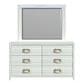 Mayberry Hill Tobias 6-Drawer Dresser and Mirror in White, , large