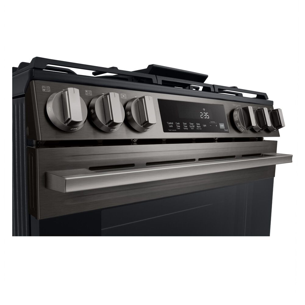 LG 5.8 Cu. Ft. Slide-in Gas Range in PrintProof Black Stainless Steel, , large