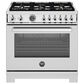 Bertazzoni Professional 5.7 Cu. Ft. Freestanding Dual Fuel Range in Stainless Steel, , large