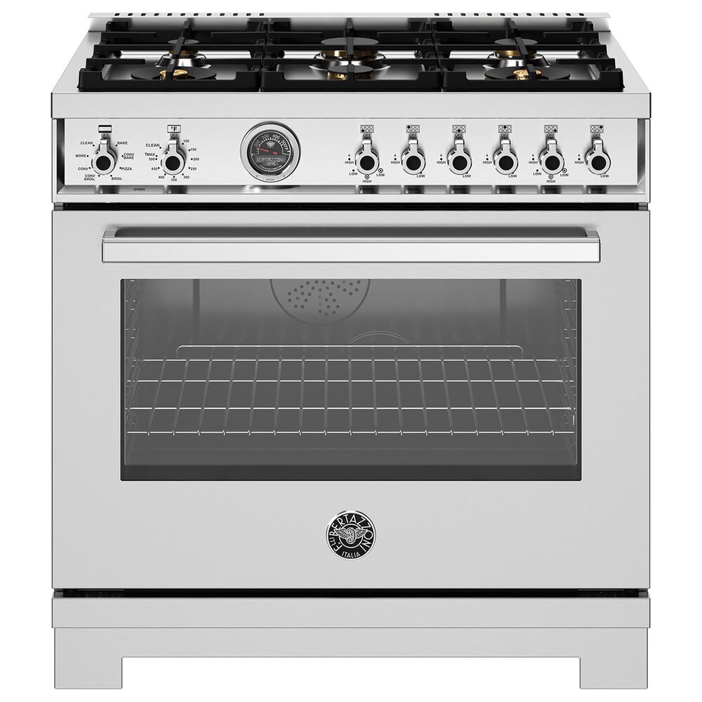 Bertazzoni Professional 5.7 Cu. Ft. Freestanding Dual Fuel Range in Stainless Steel, , large