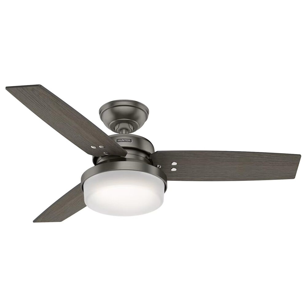 Hunter Sentinel 44&quot; Ceiling Fan with LED Lights in Brushed Slate, , large
