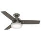 Hunter Sentinel 44" Ceiling Fan with LED Lights in Brushed Slate, , large