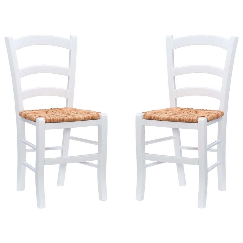 Linon Home Decor Carmelo Side Chair in White (Set of 2), , large