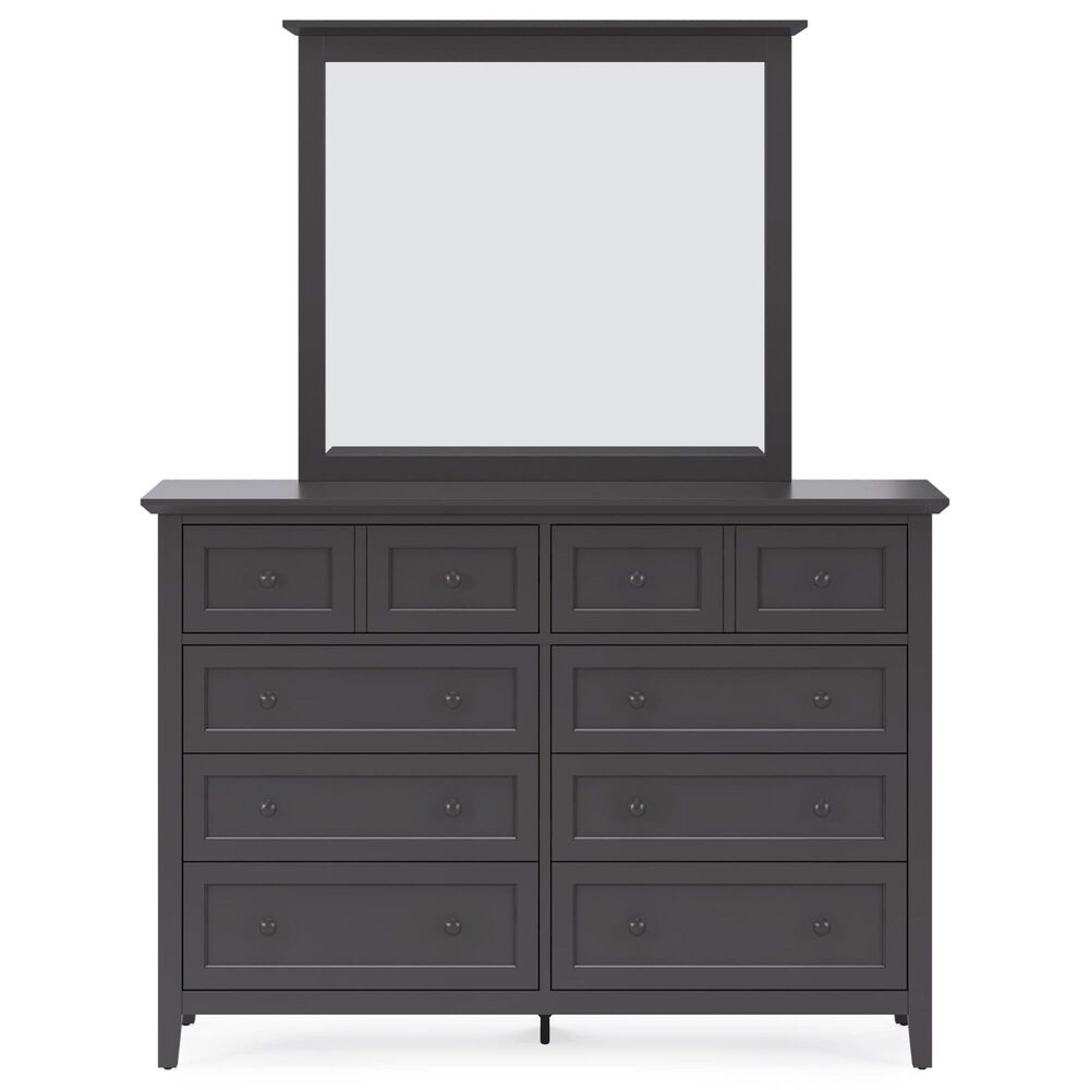 Urban Home Grace Dresser and Mirror in Raven Black, , large