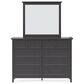 Urban Home Grace Dresser and Mirror in Raven Black, , large