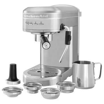 KitchenAid 47 Oz Semi-Automatic Espresso Machine in Brushed Stainless Steel, , large