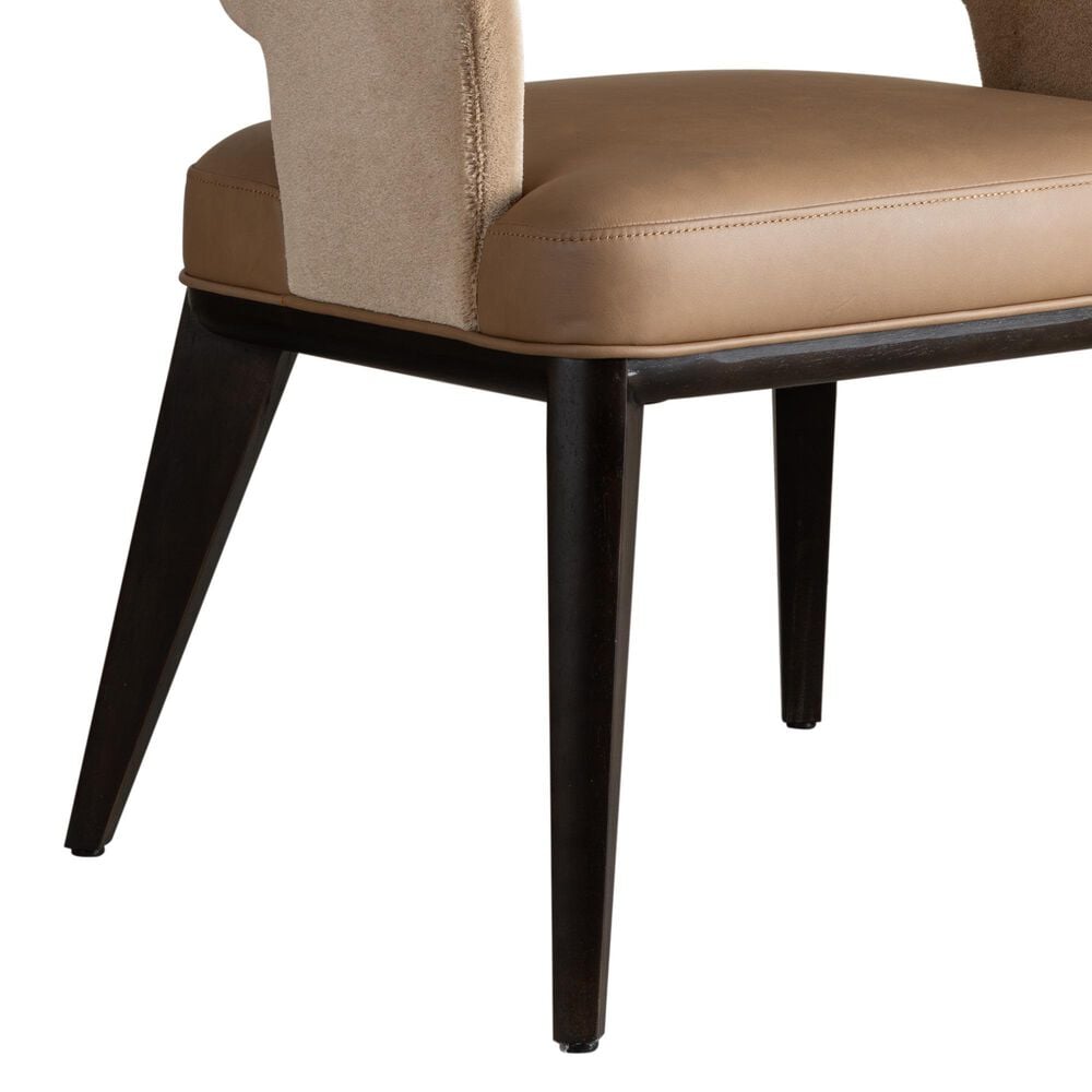 Alder &amp; Tweed Lawson Arm Chair with Golden Latte Cushion in Medium Cinder, , large