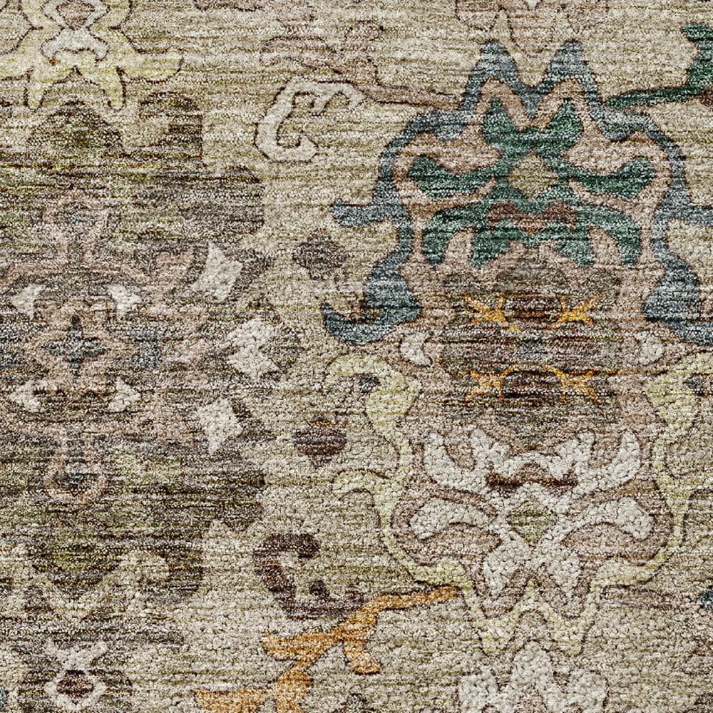 Dalyn Rug Company Silk Road Chocolate, Ivory, Gold, Copper, Blush, Aloe and Wheat 10&#39; x 14&#39; Area Rug, , large