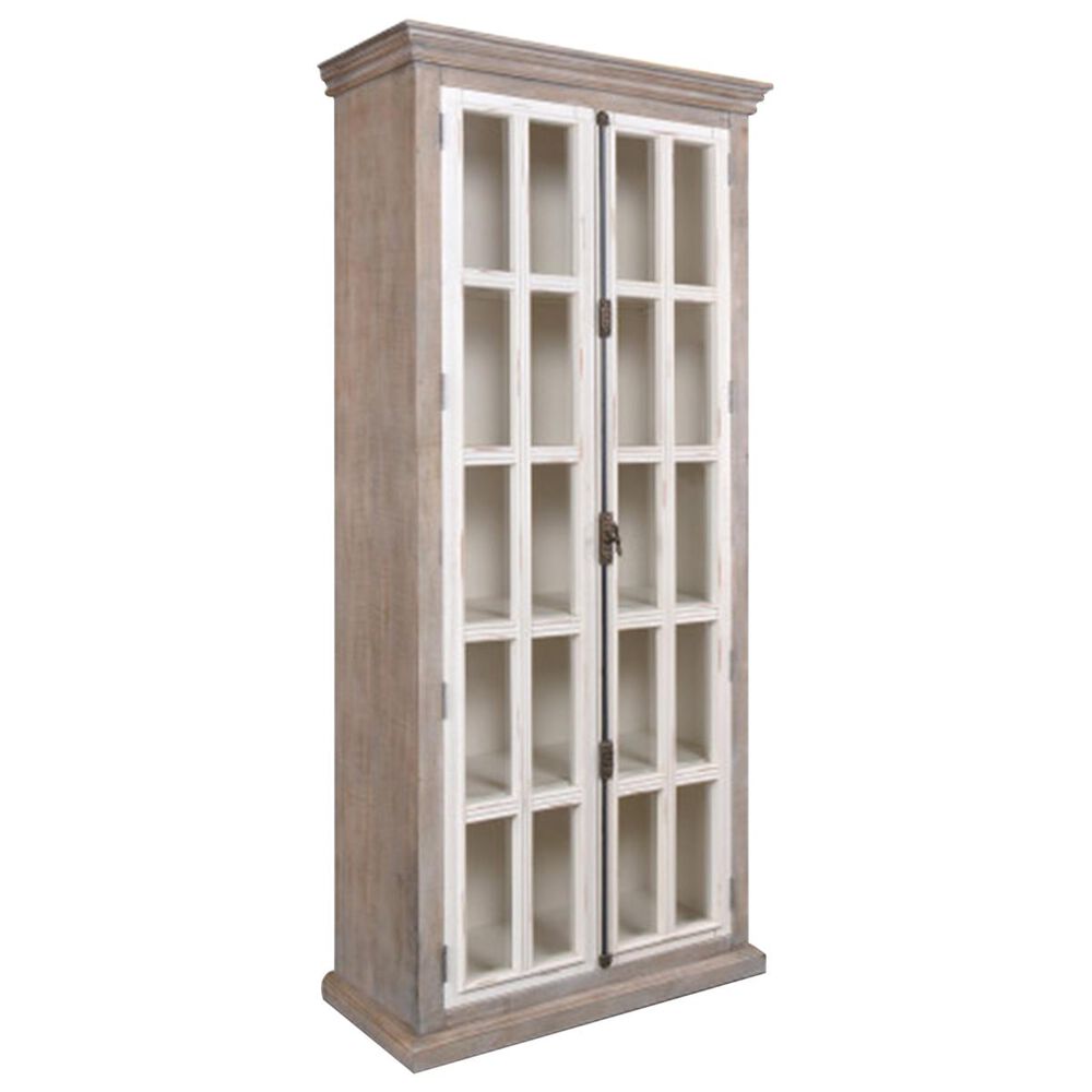 Sunset Bay Florence 2-Door Bookcase in Gray and White, , large