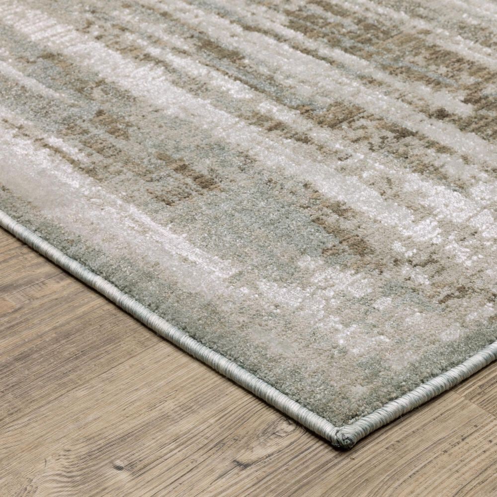 Oriental Weavers Mallory MAL07 Beige and Blue 2'3" x 7'6" Runner, , large