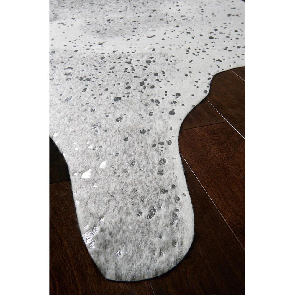 Loloi Bryce BZ-02 3&#39;10&quot; x 5&#39; Grey and Silver Area Rug, , large