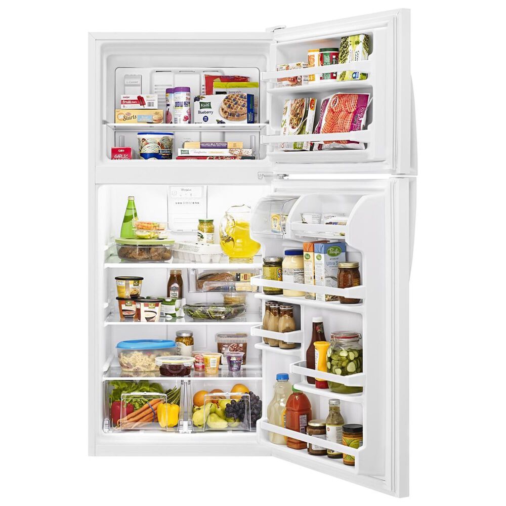 Whirlpool 18 Cu. Ft. Top Freezer Refrigerator with Flexi Slide Bin in White, , large