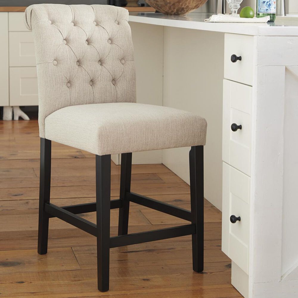 Signature Design by Ashley Tripton Upholstered 24" Counter Stool in Linen, , large