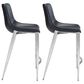Zuo Modern Magnus Counter Stool in Black and Silver (Set of 2), , large
