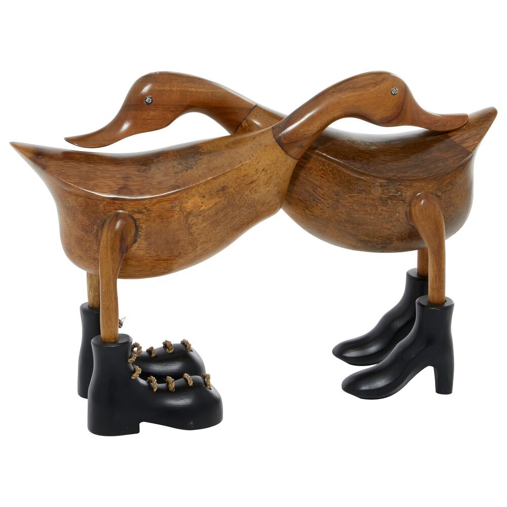 Maple and Jade Farmhouse Ducks Sculpture in Brown and Black, , large