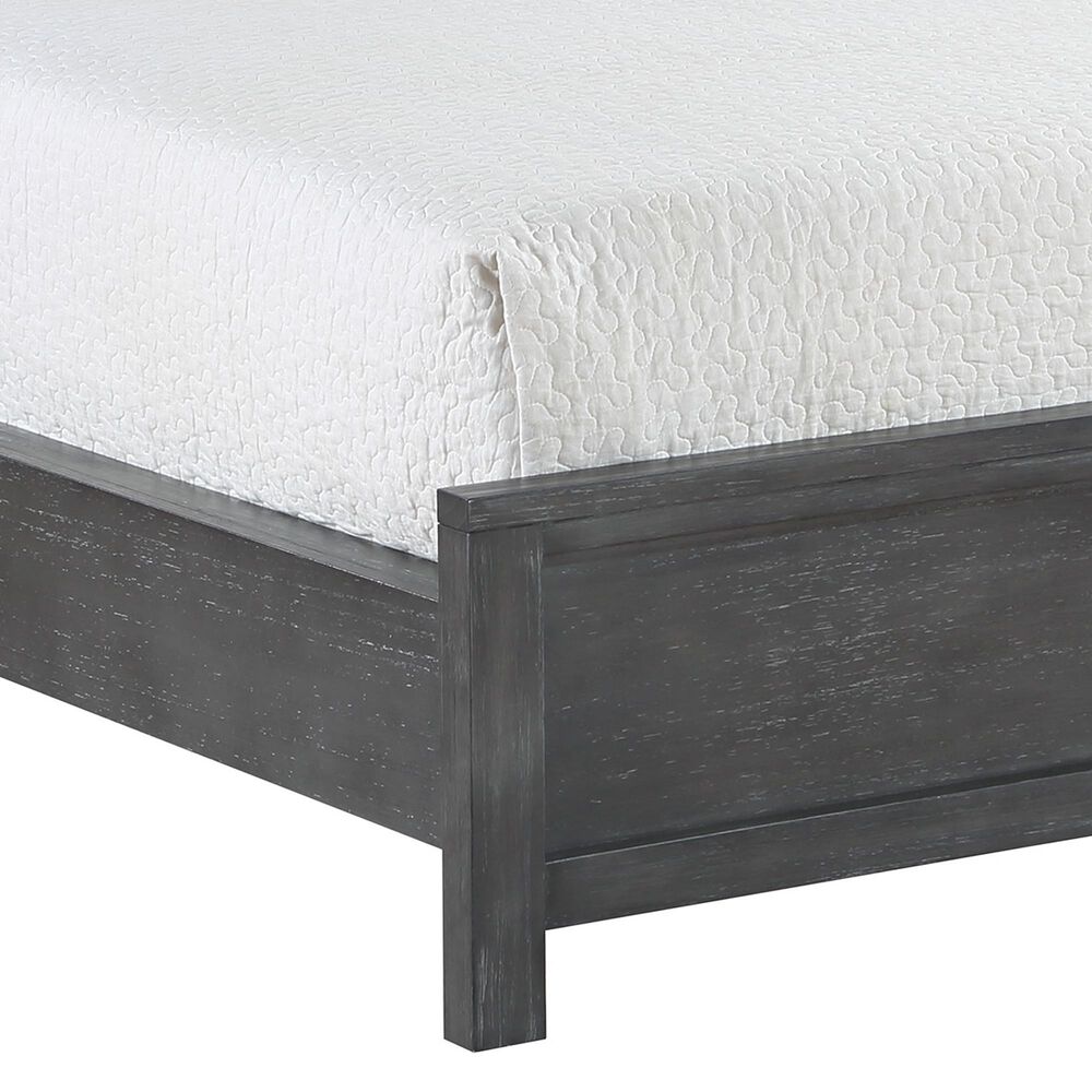 New Heritage Design Odessa King Upholstered Bed in Charcoal and Silver, , large